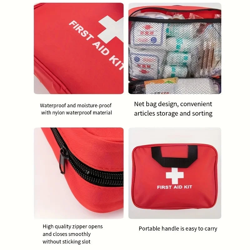 Portable Emergency First Aid Bag Kit – Household, Travel & Outdoor Survival