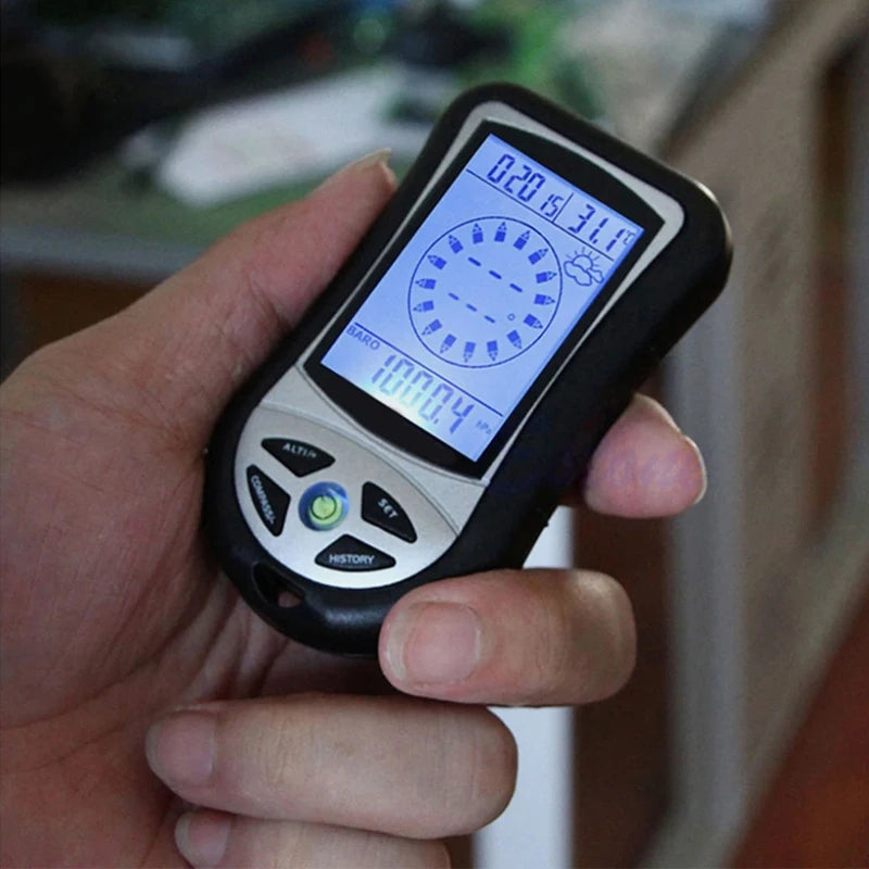 8-in-1 Multifunction Outdoor Meter – Altimeter, Compass & Weather Gauge