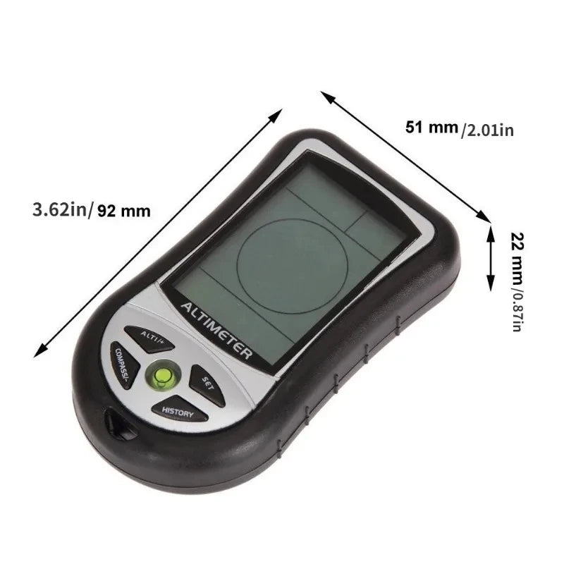 8-in-1 Multifunction Outdoor Meter – Altimeter, Compass & Weather Gauge