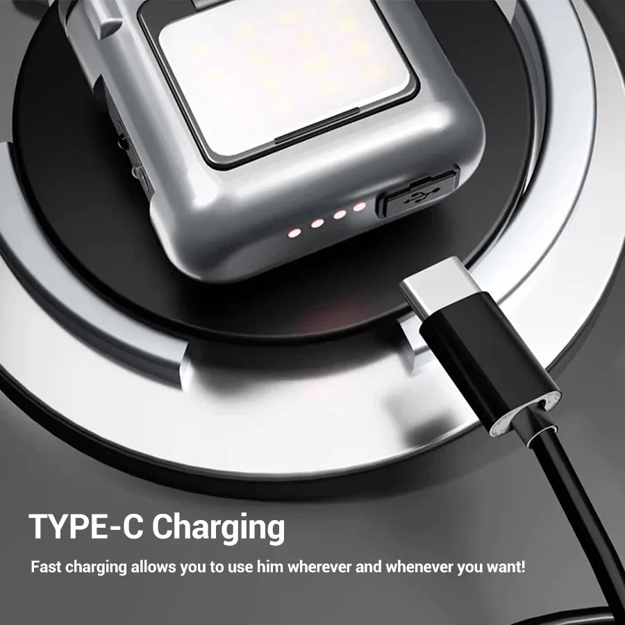 Owl Headlamp – Type-C Rechargeable Rotating LED Headlight