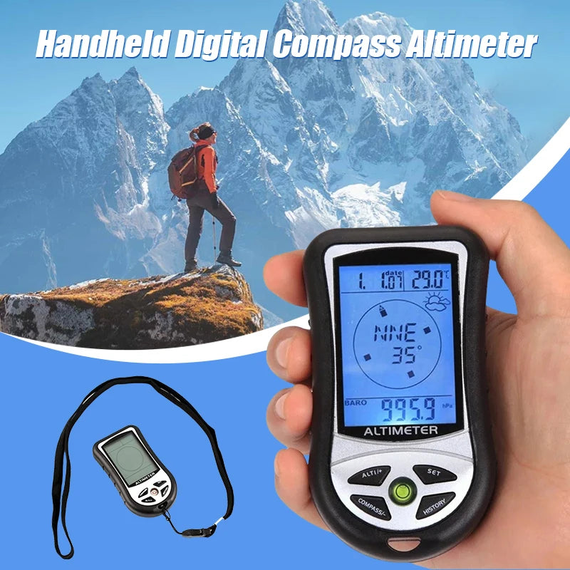8-in-1 Multifunction Outdoor Meter – Altimeter, Compass & Weather Gauge