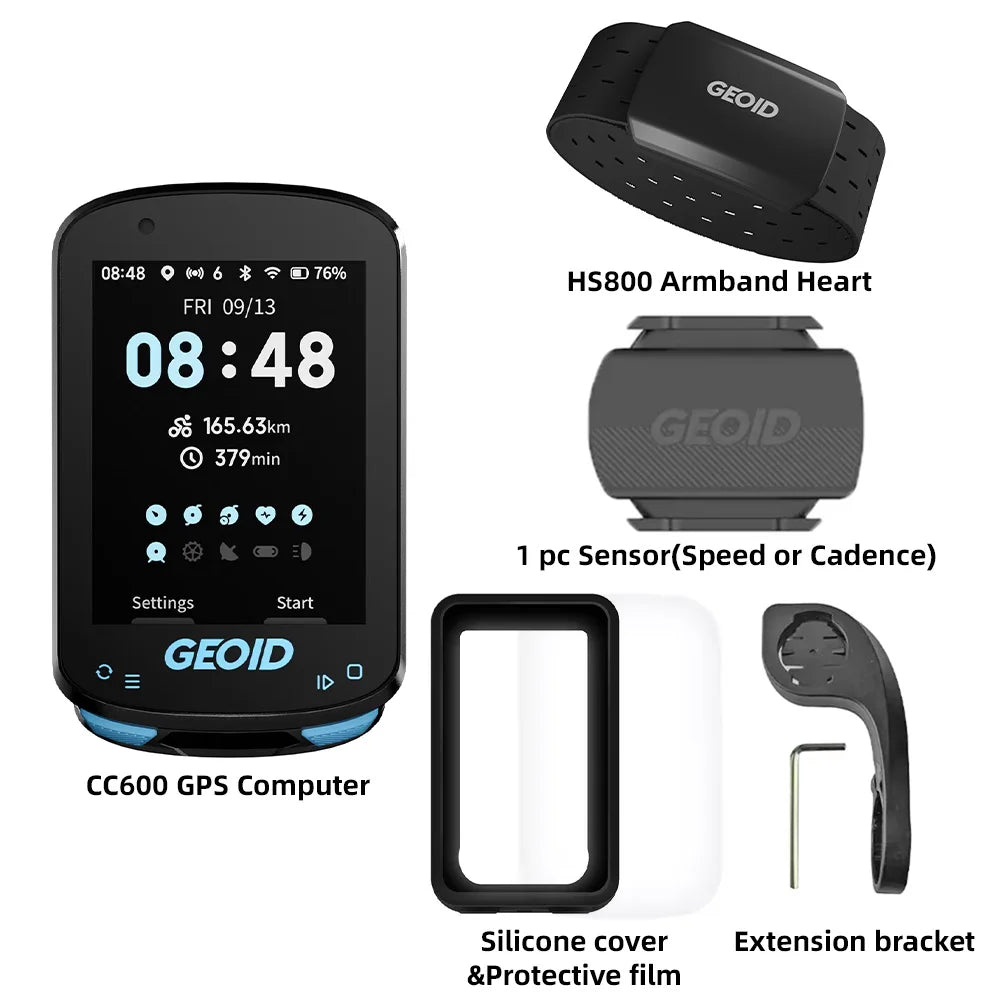 GEOID CC600 Bike Computer – Smart GPS Speedometer with Wireless Navigation