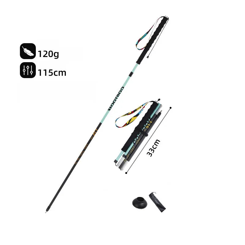 3K Carbon Fiber Folding Trekking Poles – Lightweight Hiking & Mountaineering Sticks