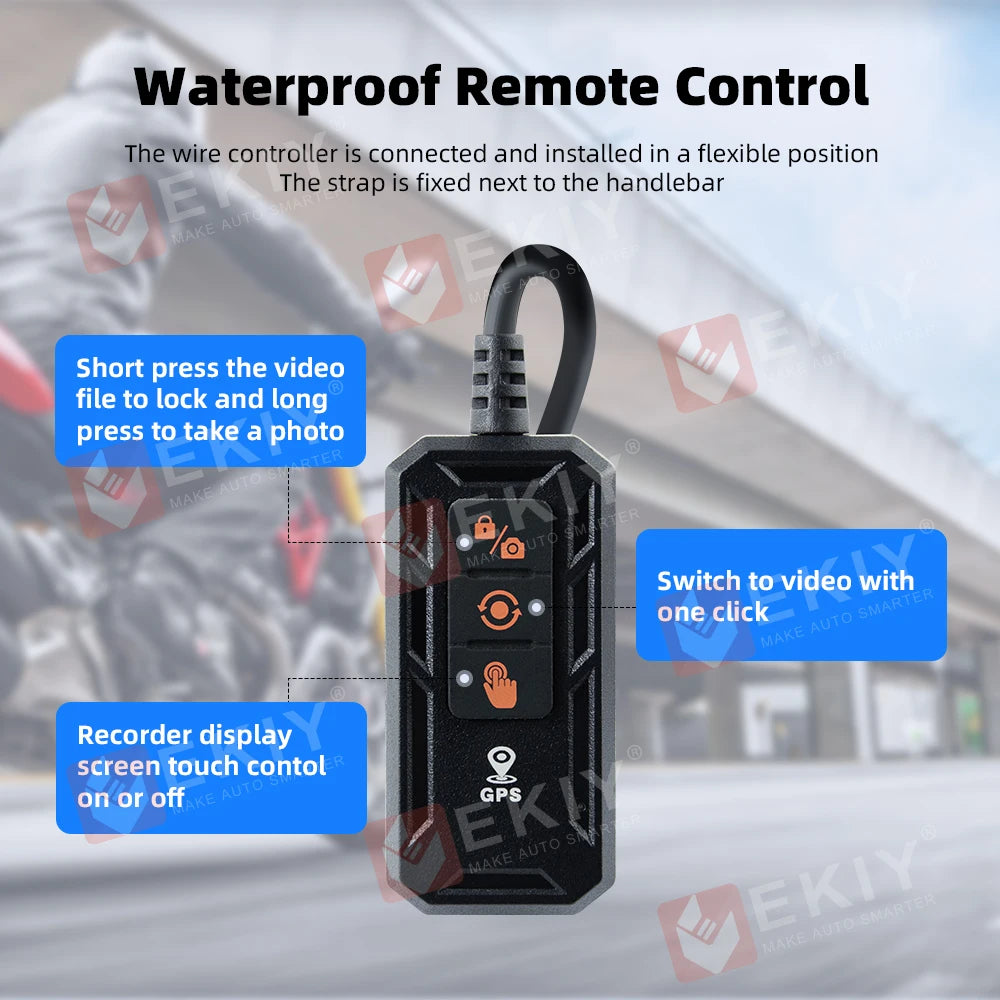 EKIY 6.25" Wireless CarPlay & Android Auto – Motorcycle GPS Dashboard