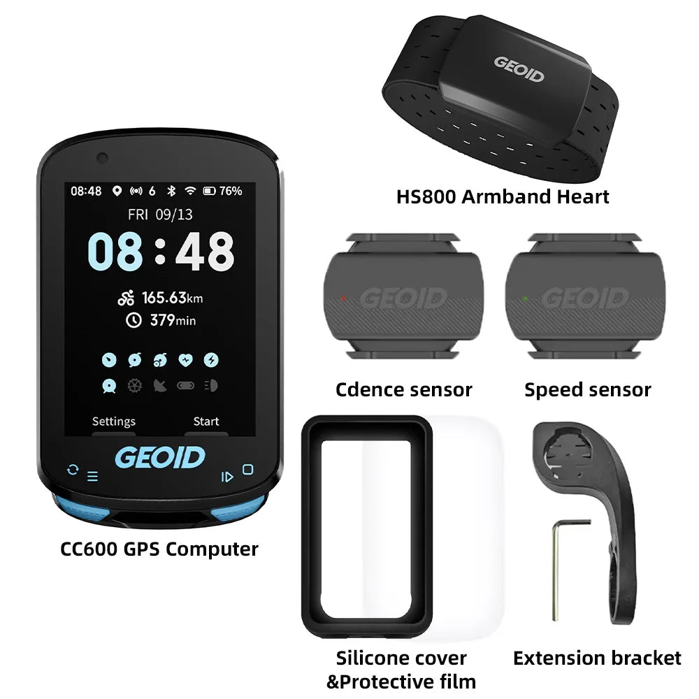 GEOID CC600 Bike Computer – Smart GPS Speedometer with Wireless Navigation