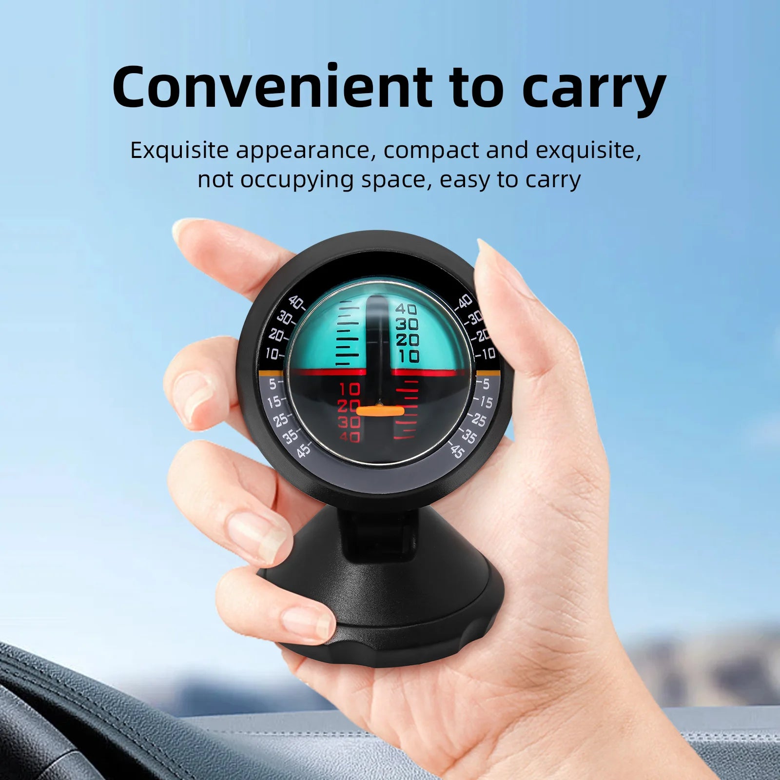 Car Inclinometer & Slope Meter – High-Precision Portable Vehicle Compass