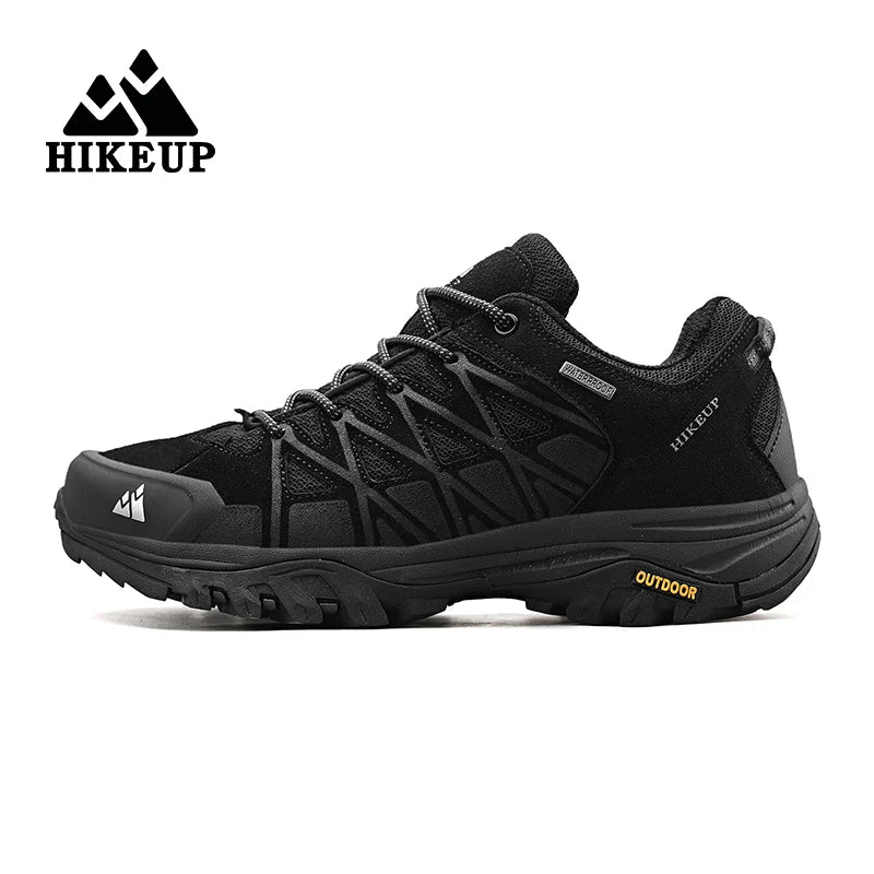 HIKEUP Men’s Hiking Shoes – Breathable Lace-Up Trekking Sneakers