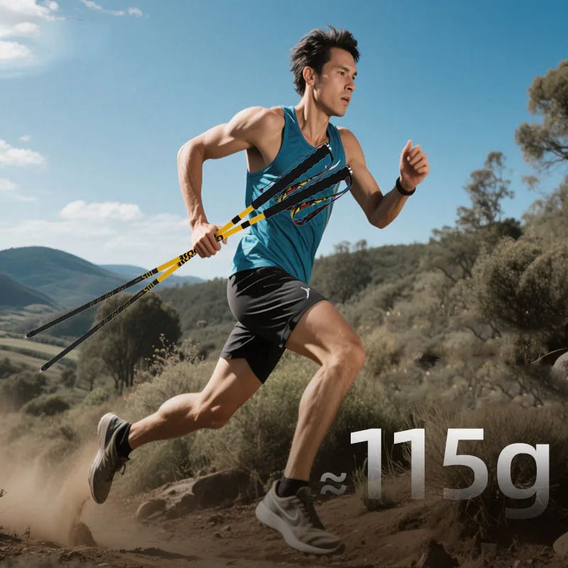 3K Carbon Fiber Folding Trekking Poles – Lightweight Hiking & Mountaineering Sticks