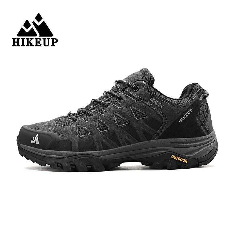 HIKEUP Men’s Hiking Shoes – Breathable Lace-Up Trekking Sneakers