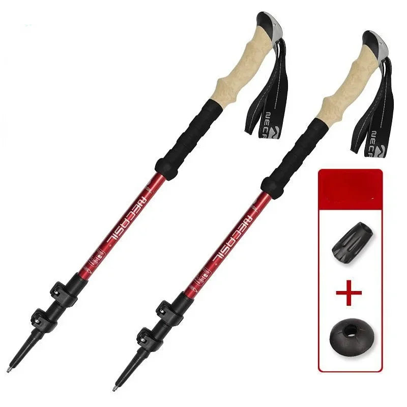 2PCS Ultralight Trekking Poles – Adjustable Walking Sticks with Quick Lock