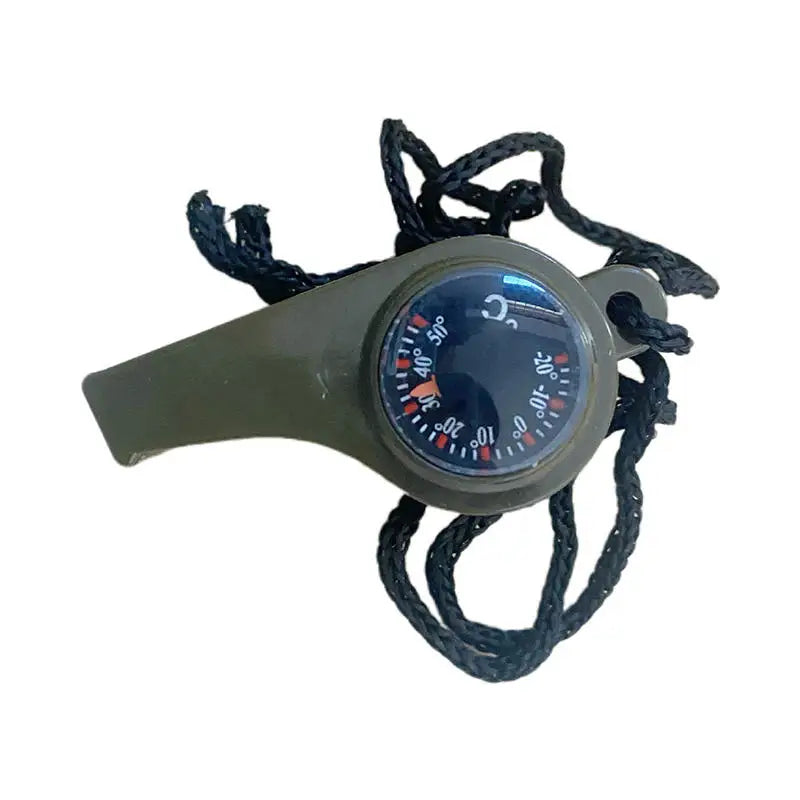 3-in-1 Survival Whistle – Compass & Thermometer for Outdoor Activities