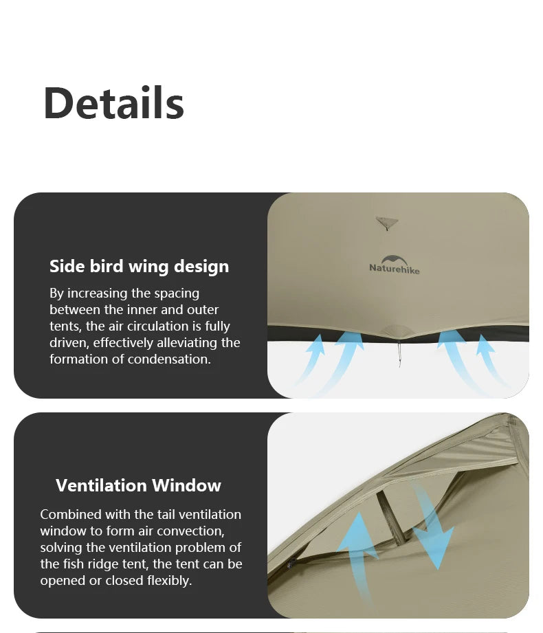 Naturehike Cloud Up 2-Person Ultralight Tent – Waterproof Camping & Hiking