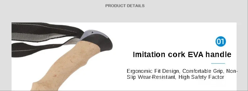 2PCS Ultralight Trekking Poles – Adjustable Walking Sticks with Quick Lock