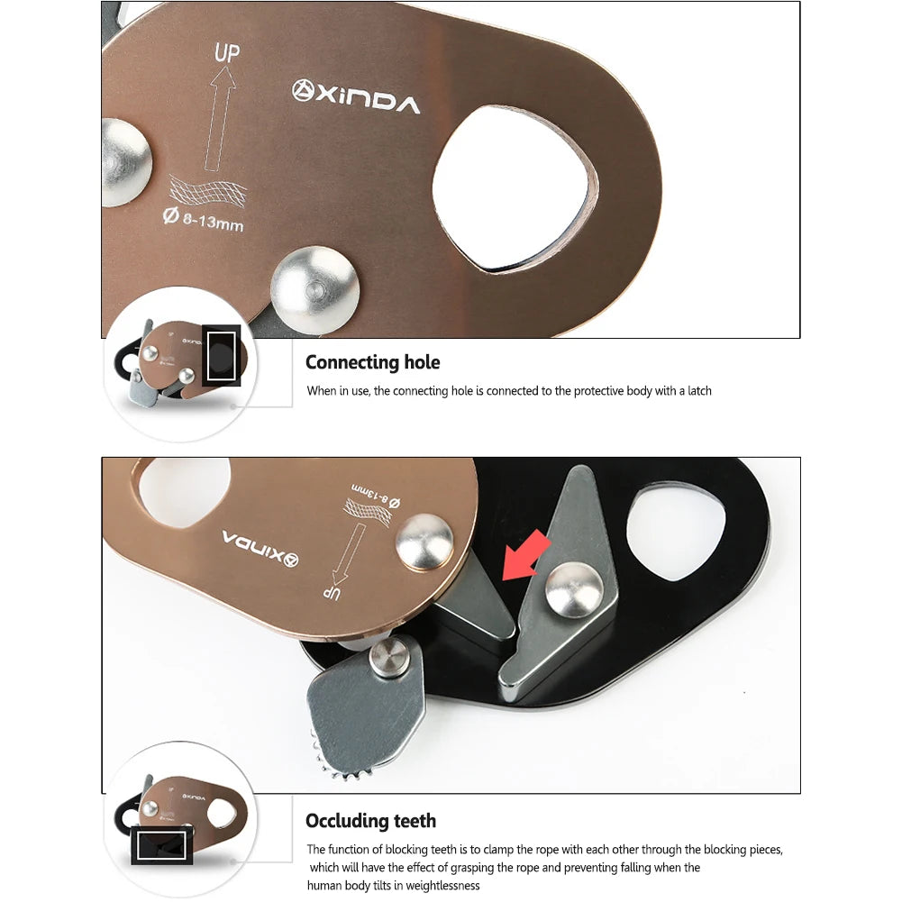 Rock Climbing Rope Grab – Downhill Descender & Rescue Tool