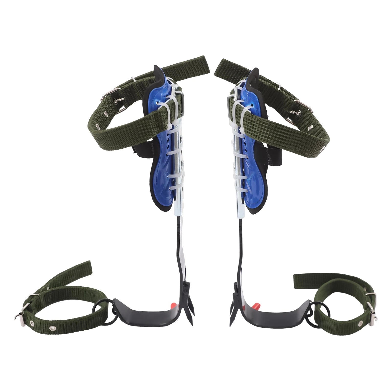Adjustable Blue Tree Climbing Spikes with Straps – 150kg Load