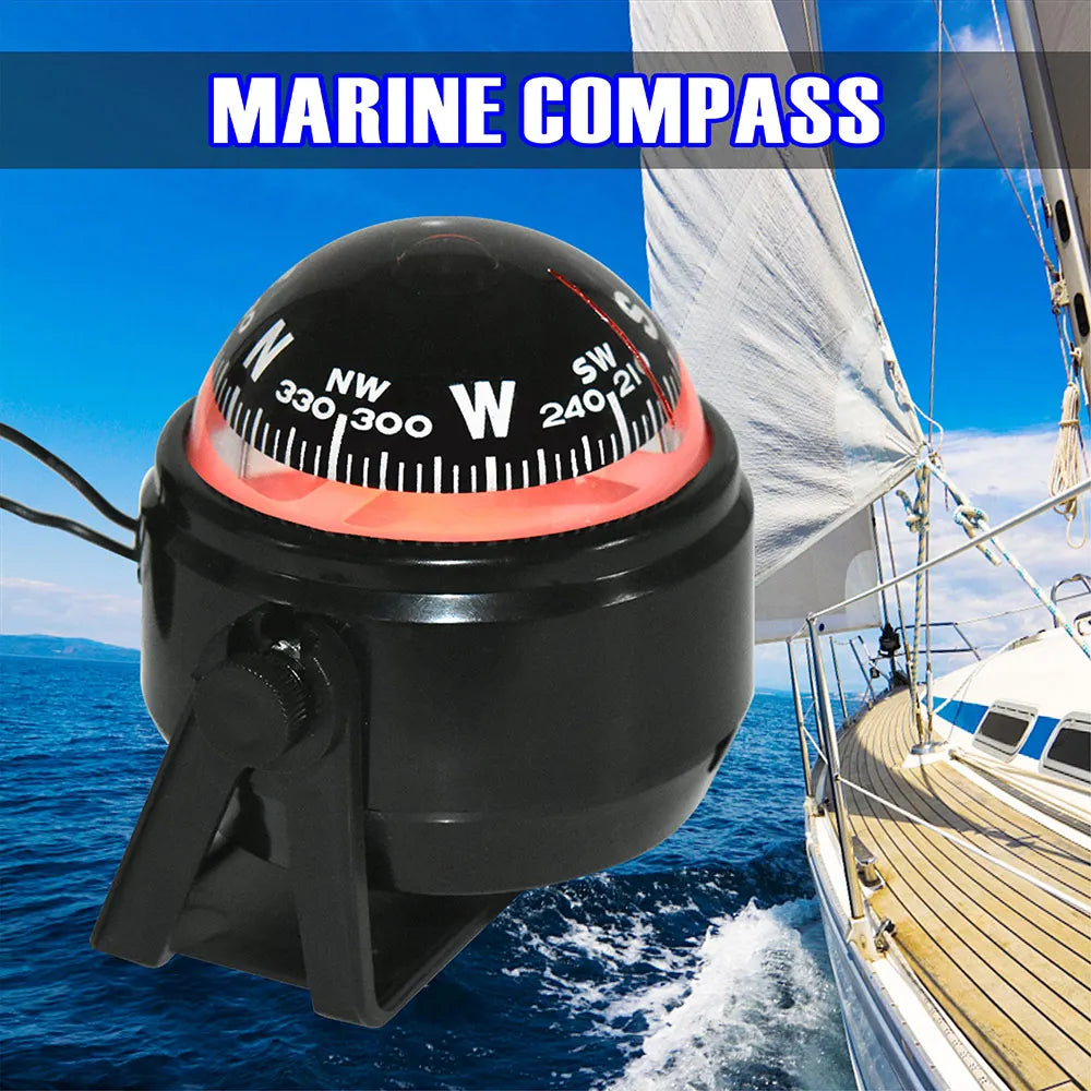 HD Waterproof Marine Compass – Multi-Purpose LED Digital Navigation Mount