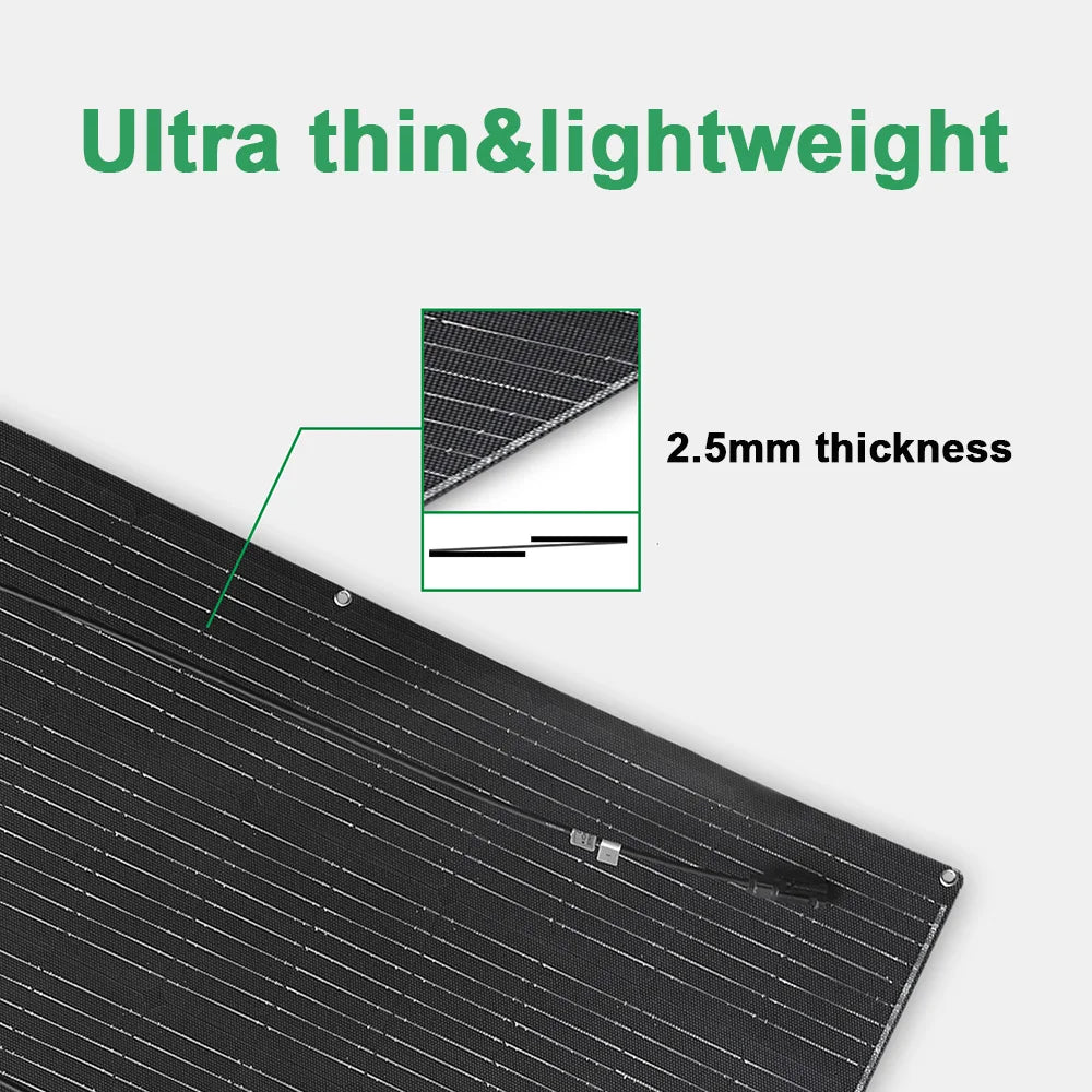 Flexible Solar Panel Kit – 100W/200W/300W 12V 24V Battery Charger