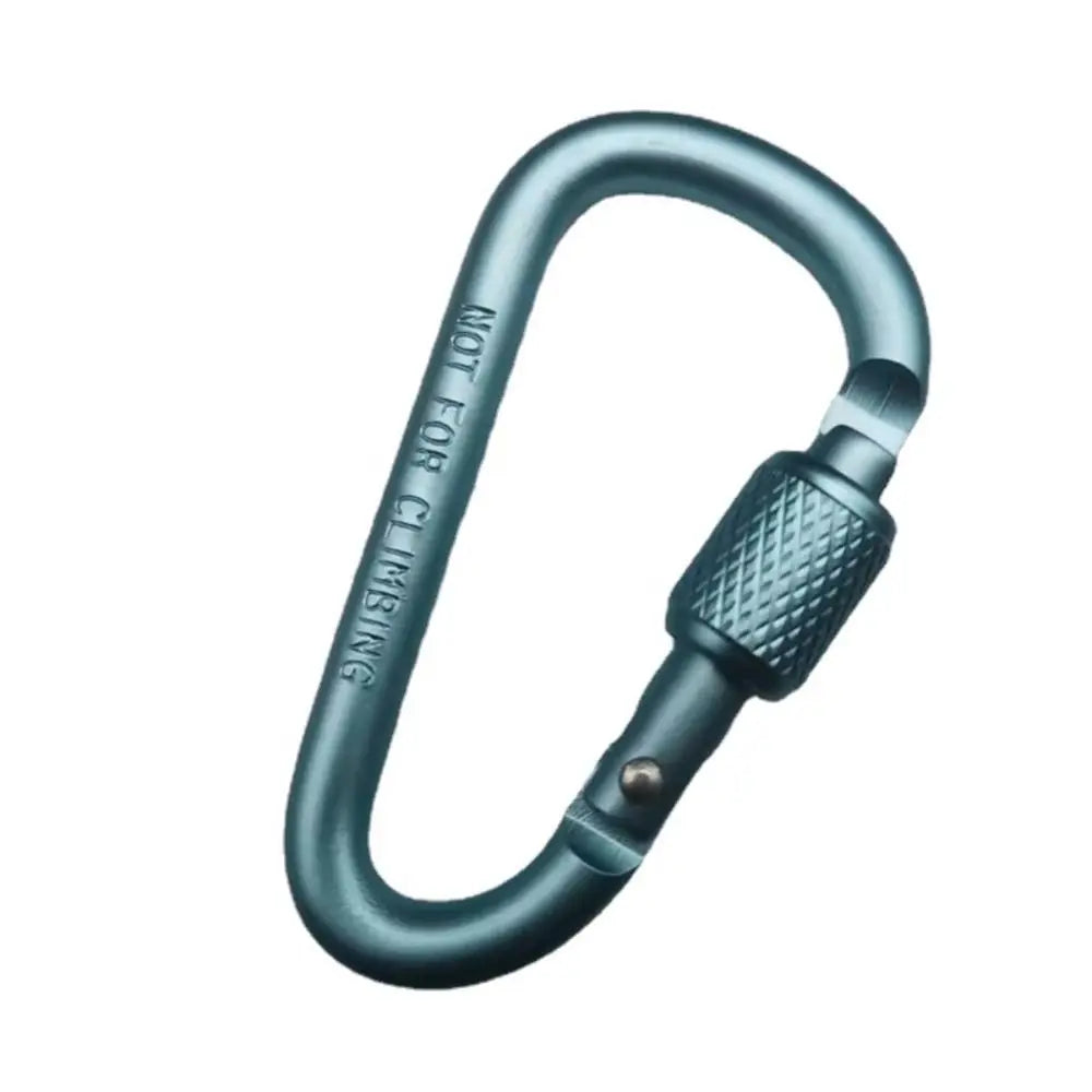 Aluminum Alloy D-Shape Carabiner – Locking Keychain Hook for Hiking