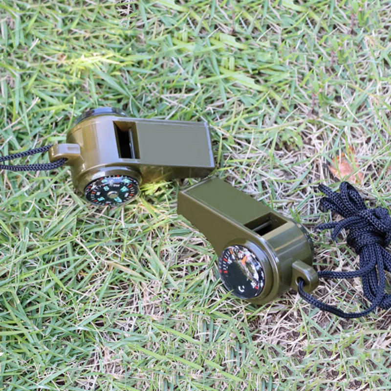3-in-1 Survival Whistle – Compass & Thermometer for Outdoor Activities