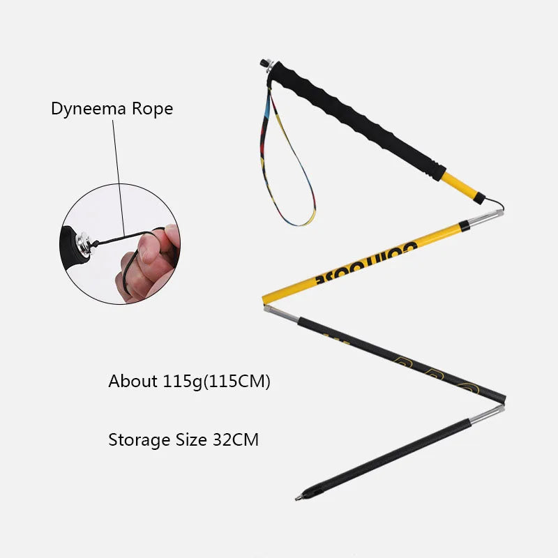 3K Carbon Fiber Folding Trekking Poles – Lightweight Hiking & Mountaineering Sticks