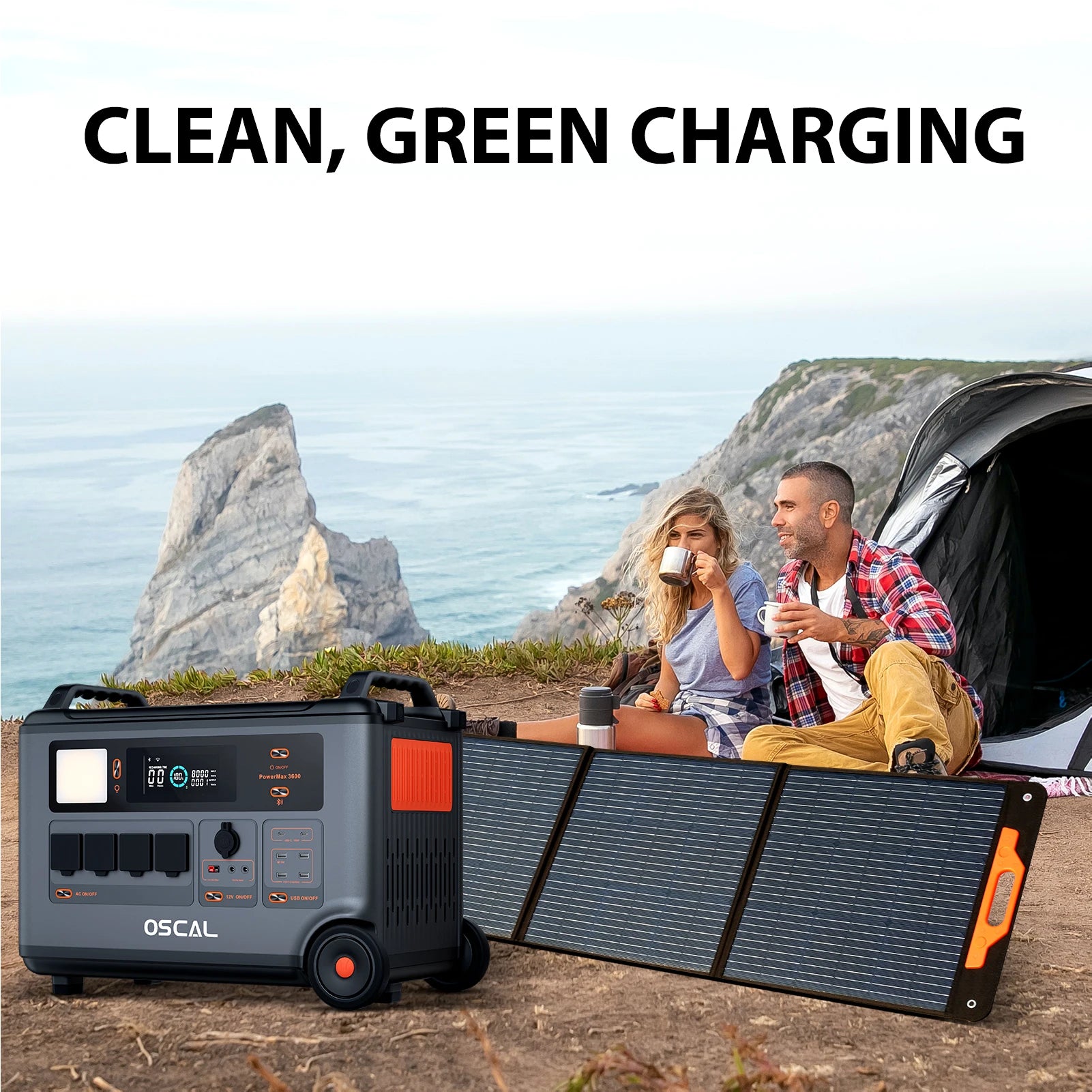 Oscal PM200 200W Foldable Solar Panel – 23% Efficient, Portable & Waterproof