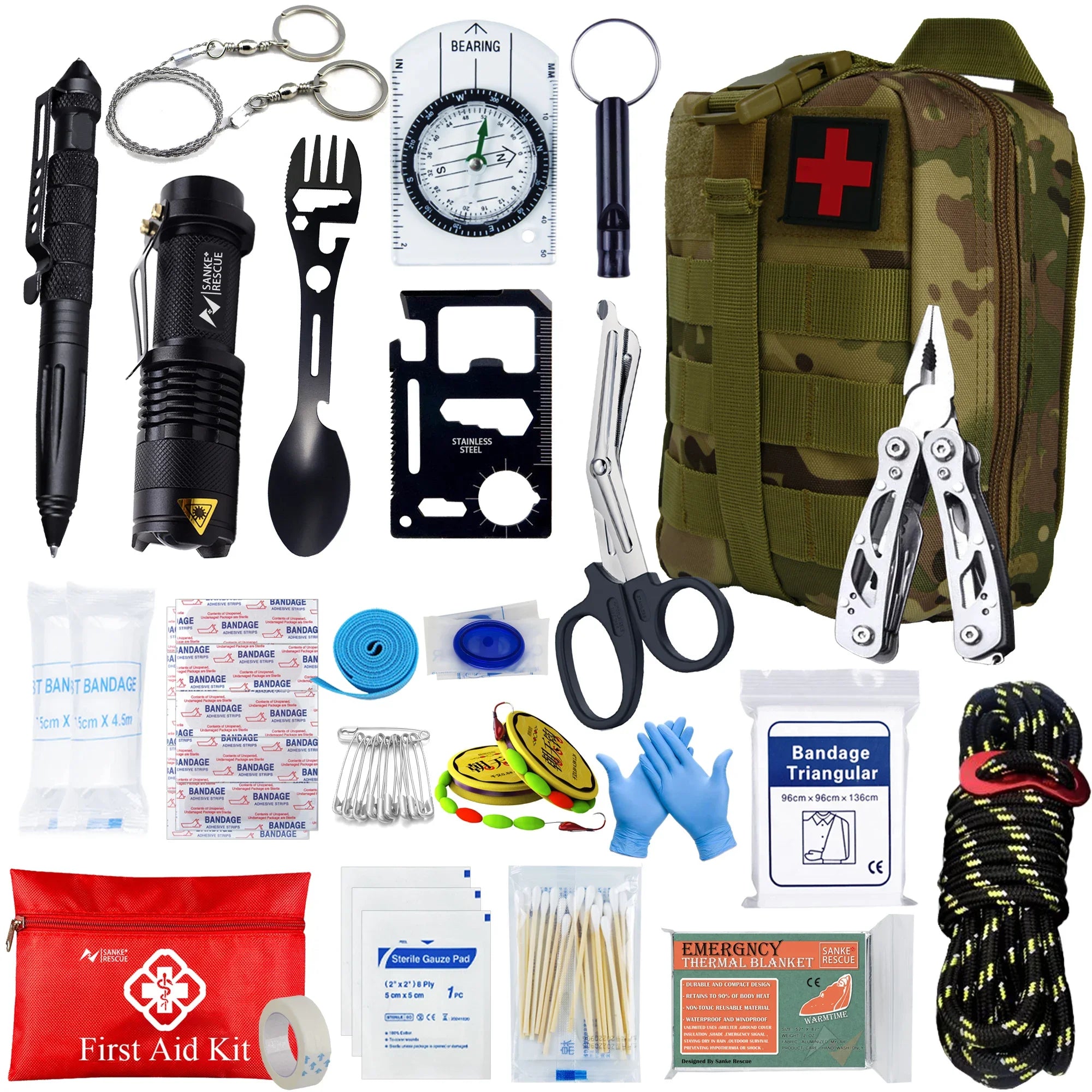 Survival First Aid Kit – Full Molle Outdoor Emergency IFAK Set
