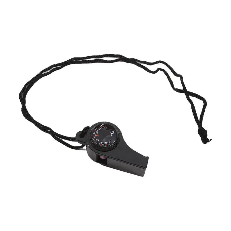 3-in-1 Survival Whistle – Compass & Thermometer for Outdoor Activities