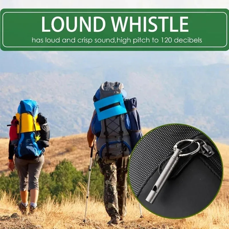 Titanium Emergency Whistle – Ultralight Survival Camping & Hiking Whistle