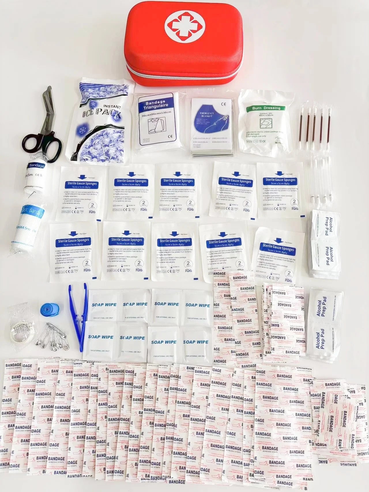 Portable Emergency First Aid Bag Kit – Household, Travel & Outdoor Survival