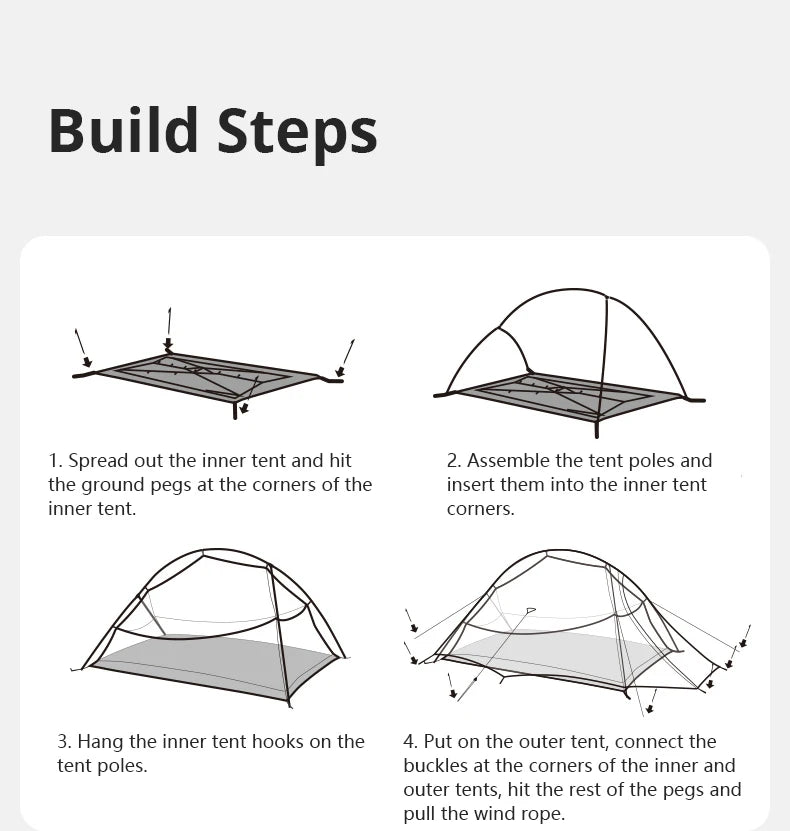 Naturehike Cloud Up 2-Person Ultralight Tent – Waterproof Camping & Hiking
