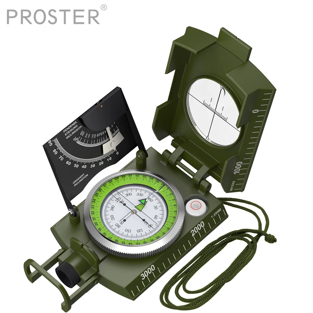 Proster Professional Outdoor Compass – Waterproof Camouflage Sighting Clinometer