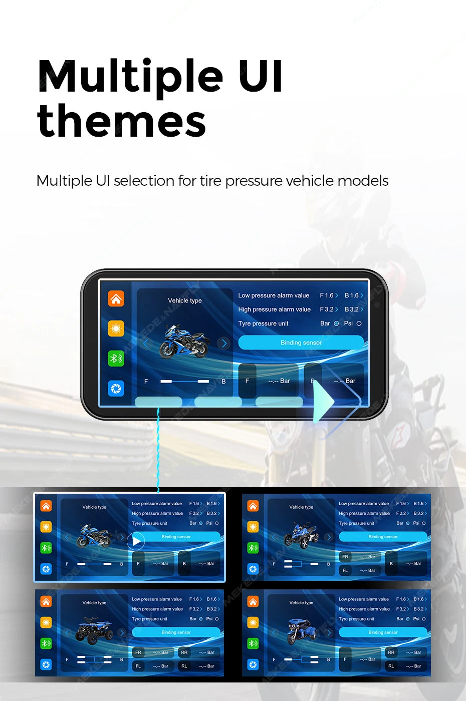 NaviFly 6.25" Wireless CarPlay & Android Auto – Motorcycle Navigation Display