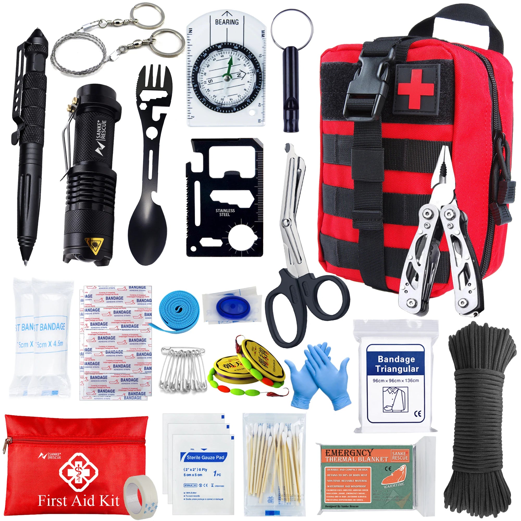 Survival First Aid Kit – Full Molle Outdoor Emergency IFAK Set