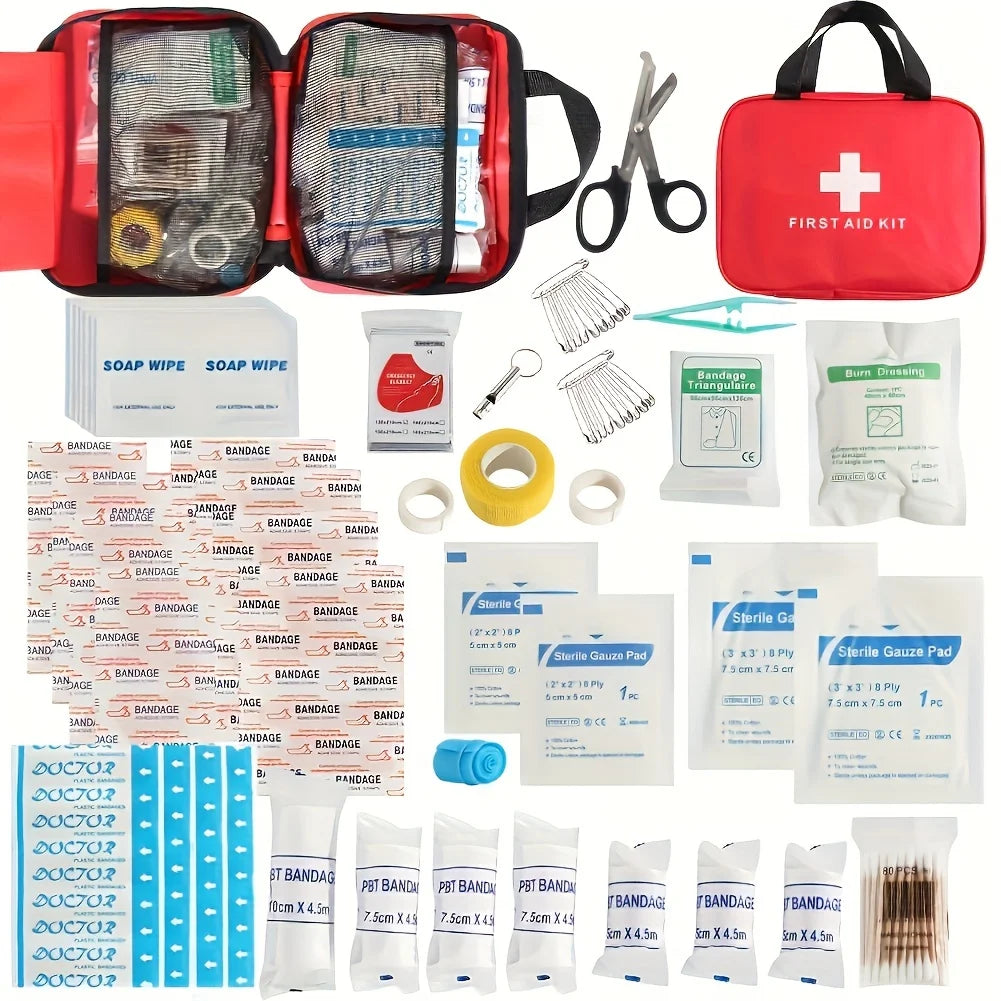 Portable Emergency First Aid Bag Kit – Household, Travel & Outdoor Survival